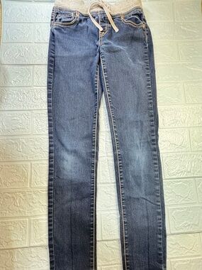 Size 12R - Justice Light Wash Super Skinny Jeans with Knit Waistband